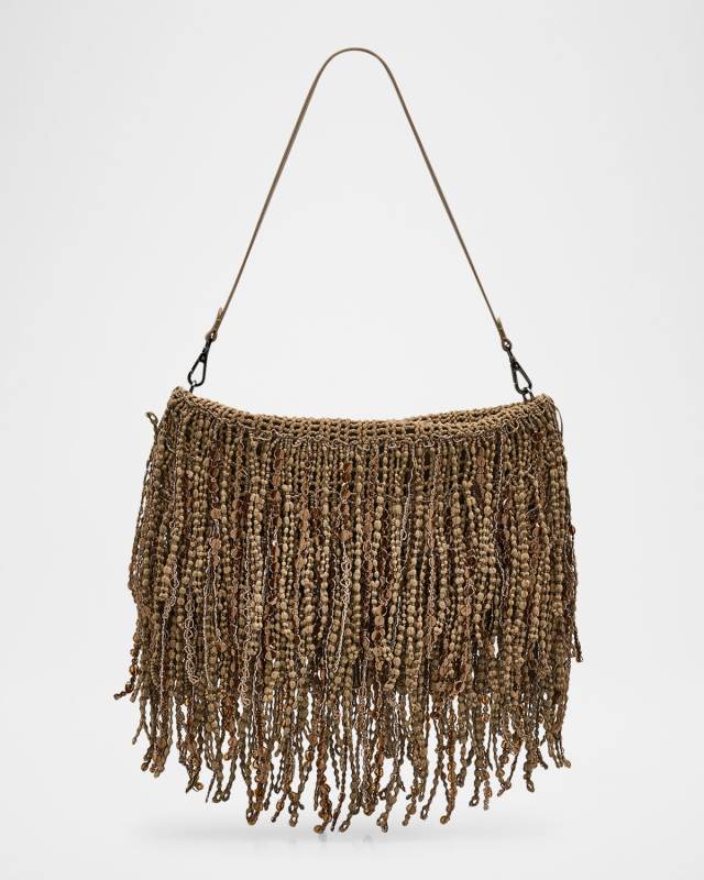 Opera Embellished Fringe Shoulder Bag